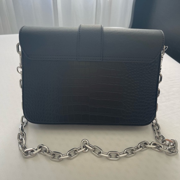 Authentic Michael Kors Carmen Medium Crocodile Embossed Convertible Bag - NEW - Picture 3 of 9